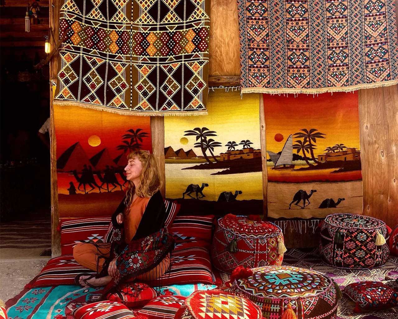 Linen shop at Siwa Oasis