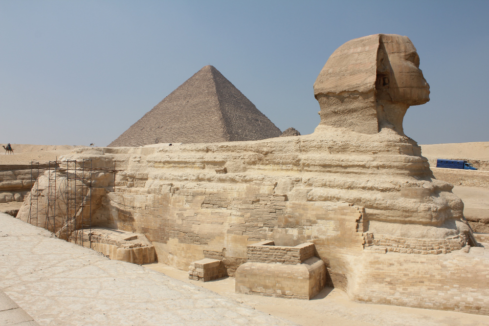 Pyramids and Sphinx