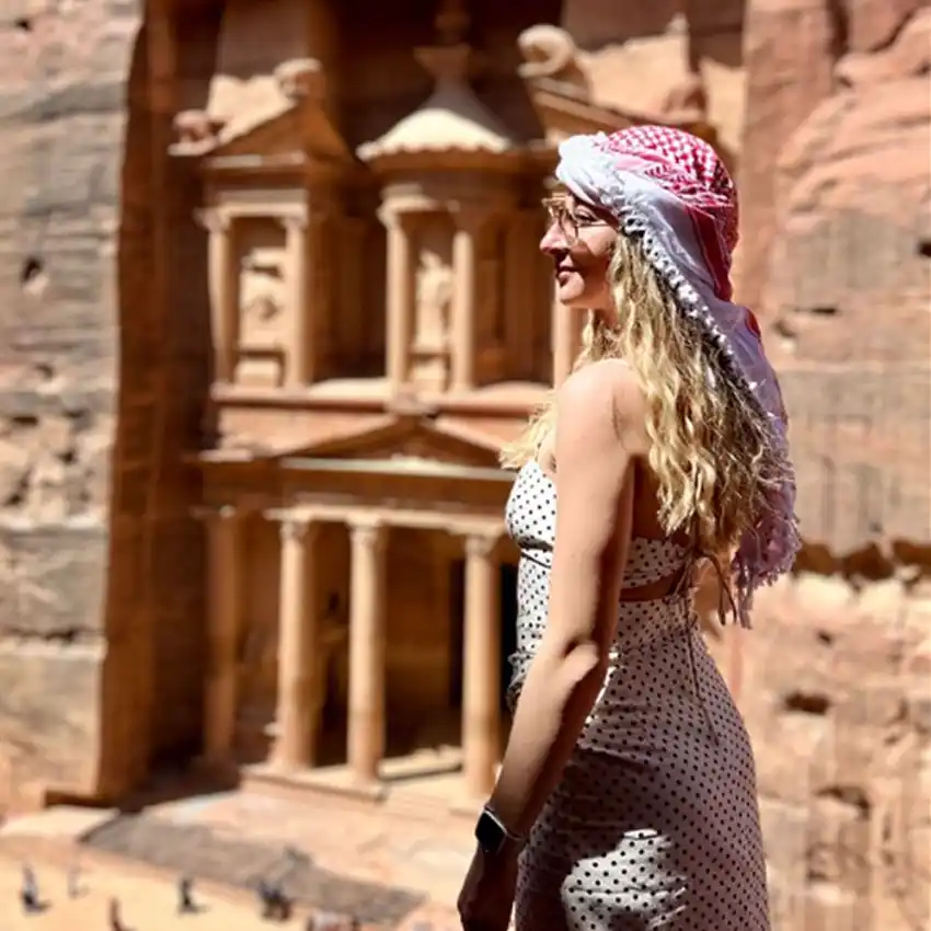 Woman at Petra in Jordan