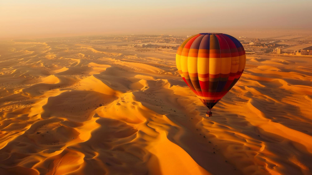 Luxor and hot air balloon