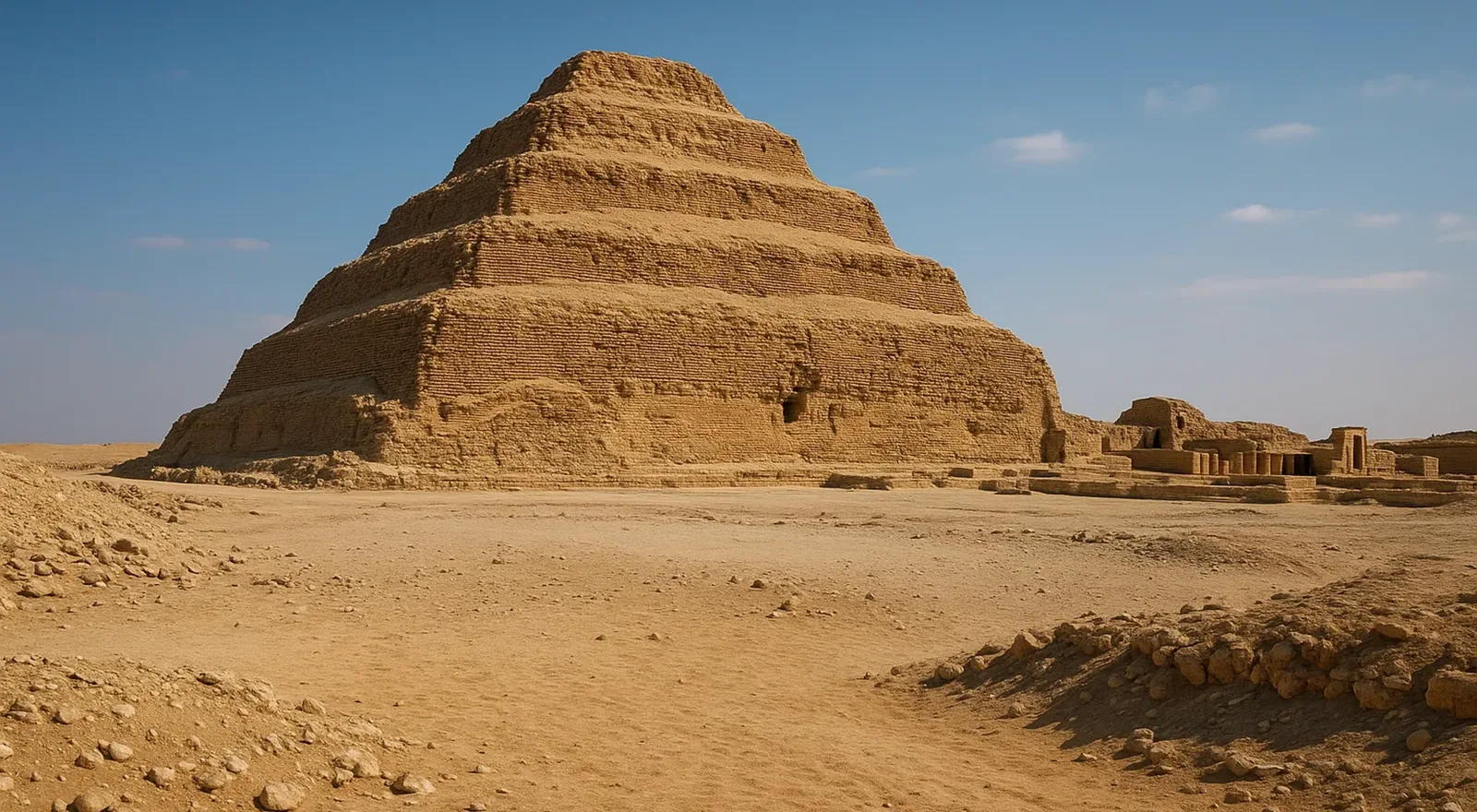 La pirámide escalonada de Zoser, en Saqqara