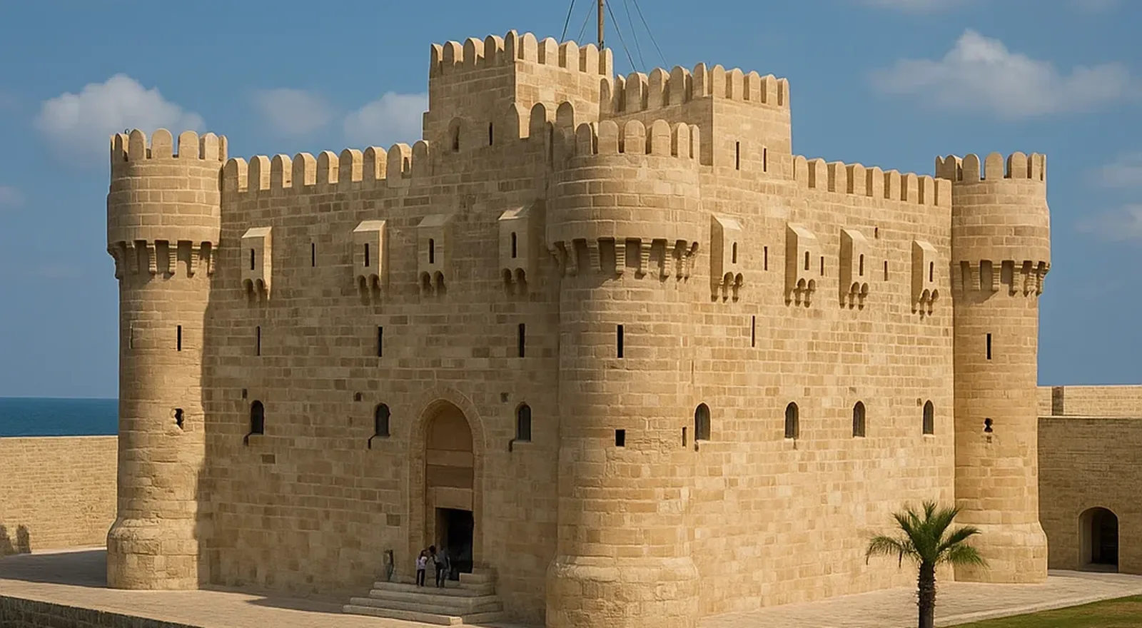 La ciudadela de Qaitbay, a orillas del Mediterráneo en Alejandría