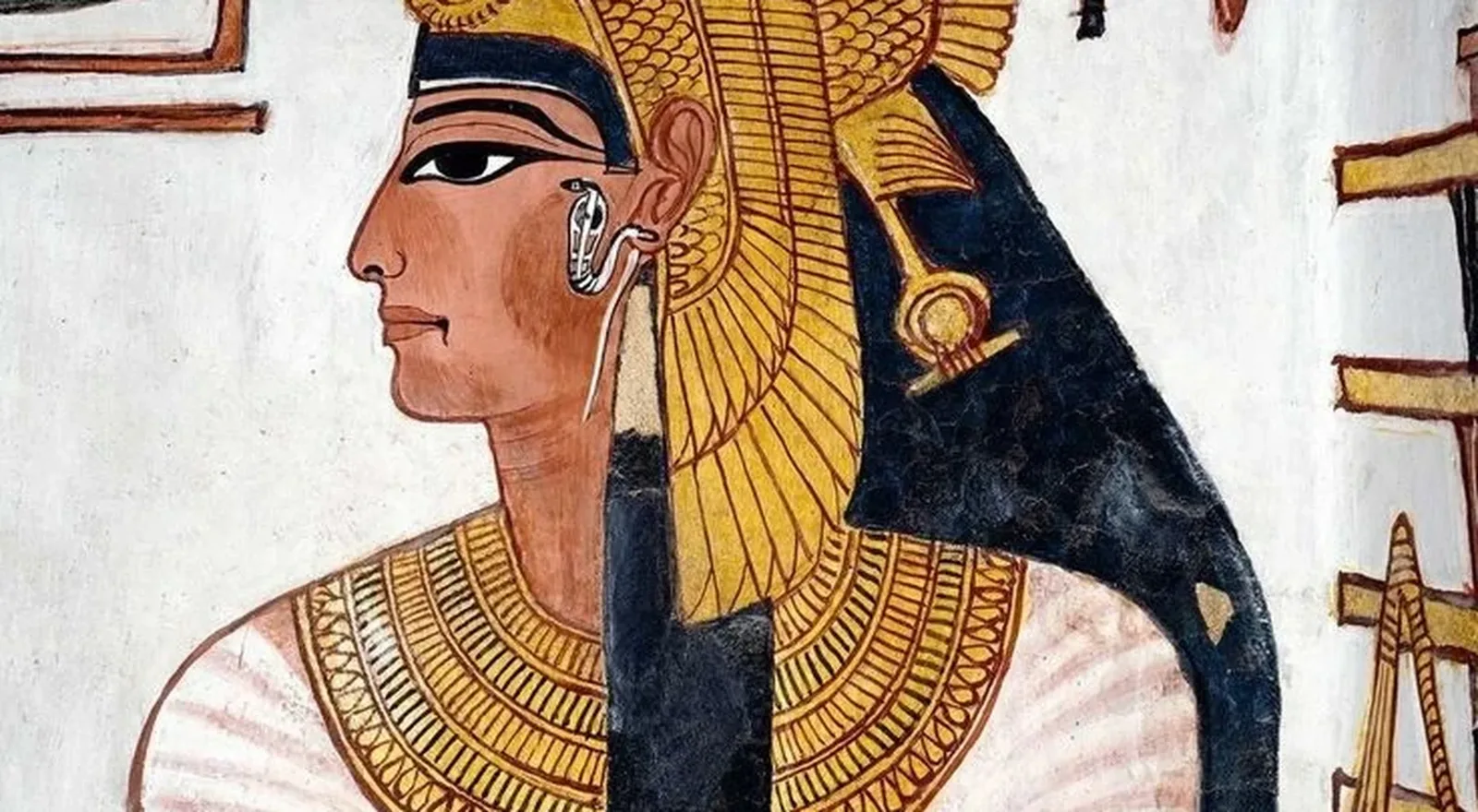 Pintura de la reina Nefertari en su tumba del Valle de las Reinas