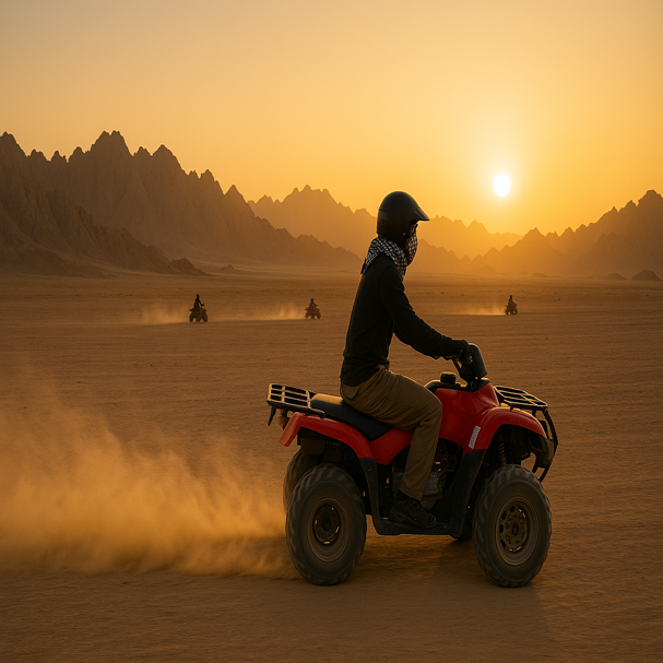 Quads sobre las dunas del desierto de Sharm el Sheij