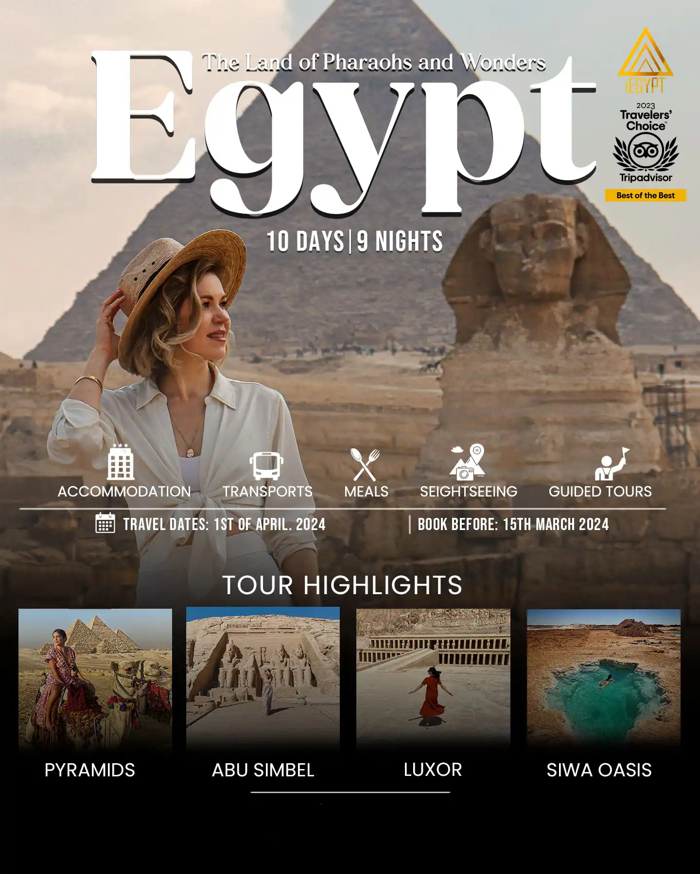 10-day Egypt program with description including Siwa Oasis