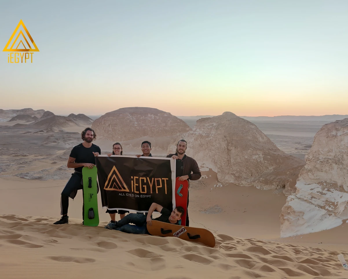 Jay Palfrey doing safari at the white desert with iEgypt tours and travels